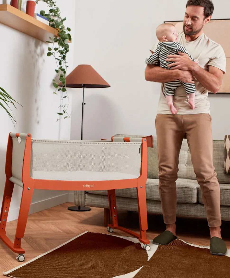 SnuzPod Studio Bedside Crib – Florence Ember