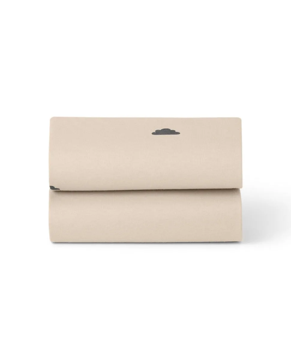 Snuz Twin Pack Crib Sheets - Sand Cloud