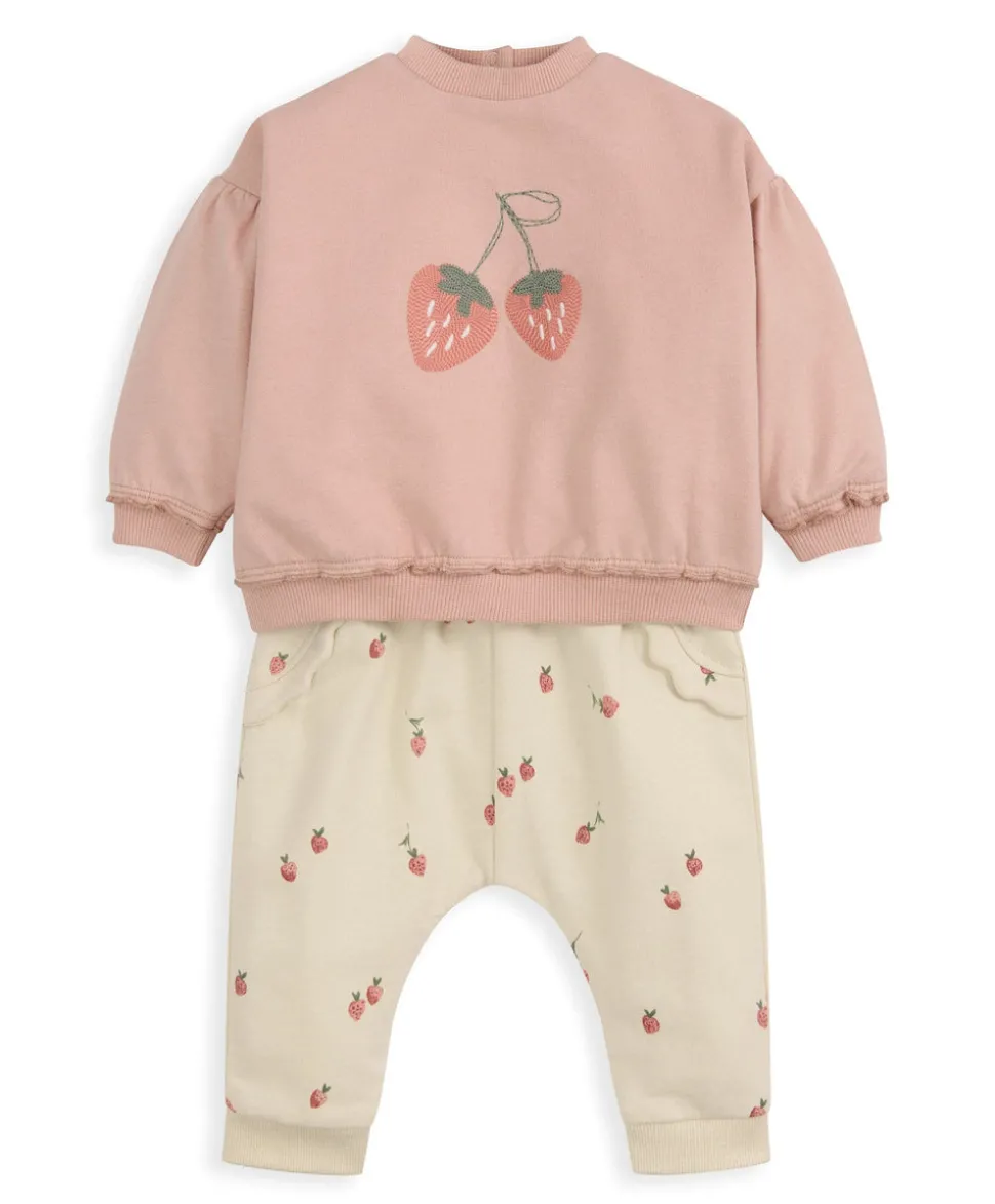 Strawberry Top and Joggers Outfit Set