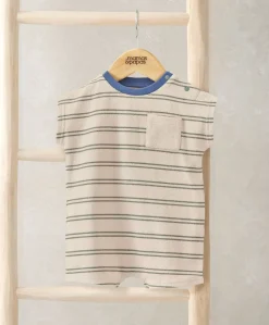 Striped Terry Towelling Romper