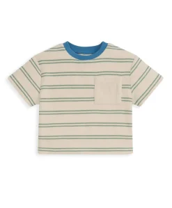 Striped Terry Towelling T-Shirt & Joggers Set