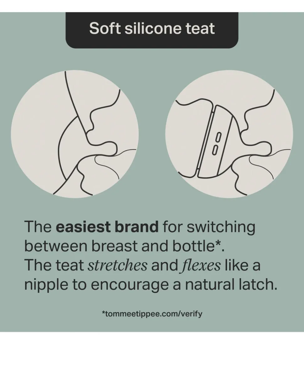 Tommee Tippee Advanced Anti-Colic Baby Bottle with Extra-Slow Flow Teat (Pack of 3) - 150ml