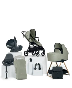 Vardo Complete Pushchair Bundle with Cybex Cloud T i-Size Rotating Baby Car Seat & Base (9 Pieces) - Sage