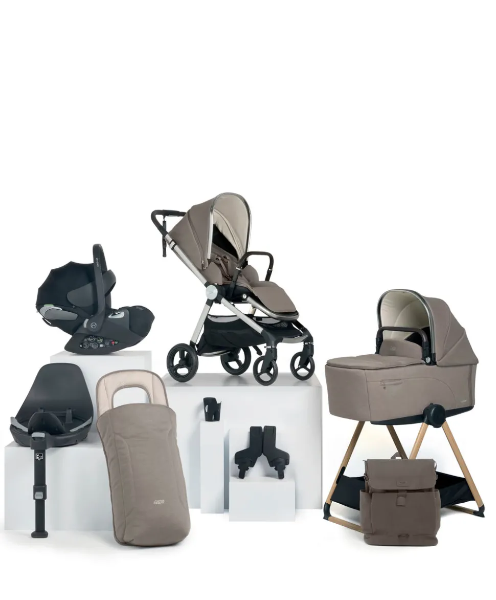 Vardo Complete Pushchair Bundle with Cybex Cloud T i-Size Rotating Baby Car Seat & Base (9 Pieces) - Heritage