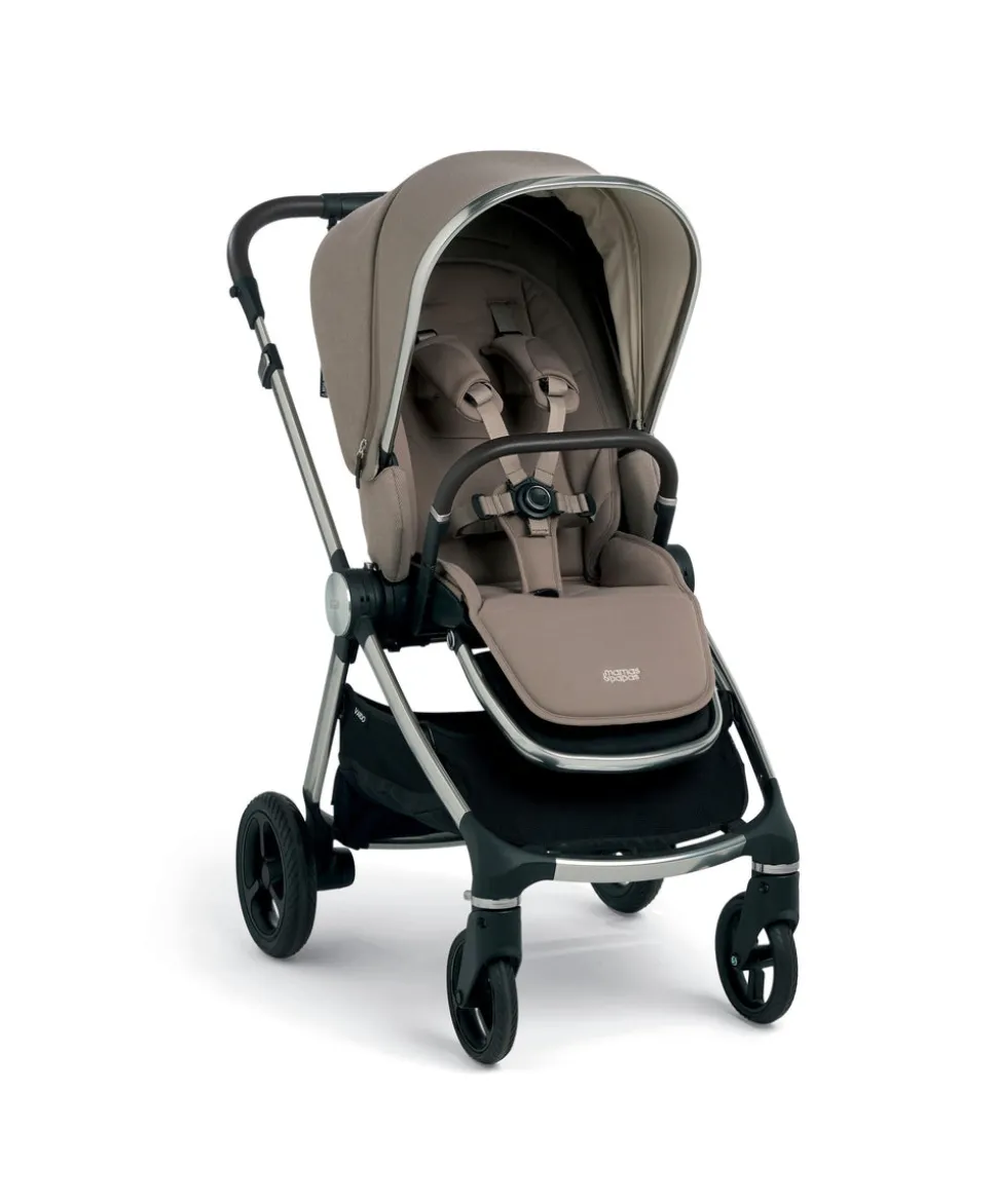 Vardo Complete Pushchair Bundle with Cybex Cloud T+ i-Size Rotating Baby Car Seat & Base (9 Pieces) - Heritage