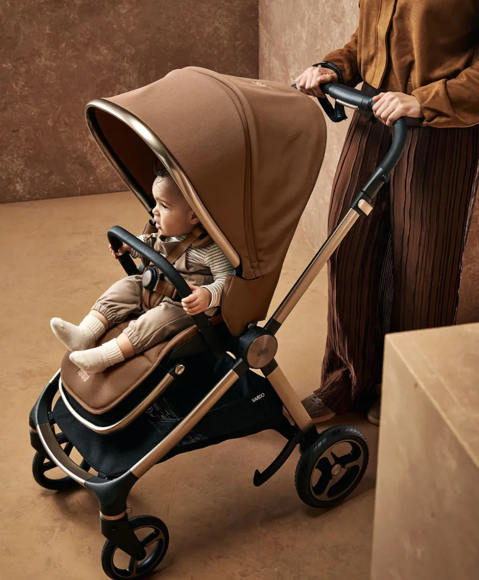 Vardo Pushchair Baby to Toddler Travel Bundle with Maxi-Cosi Pebble 360 Pro2 & Pearl 360 Pro (10 Pieces) - Nutmeg