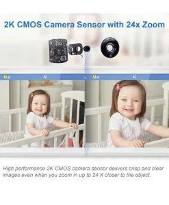 VTech RM7766HD 7inch Smart Pan & Tilt Baby Monitor & Camera Floorstand - White