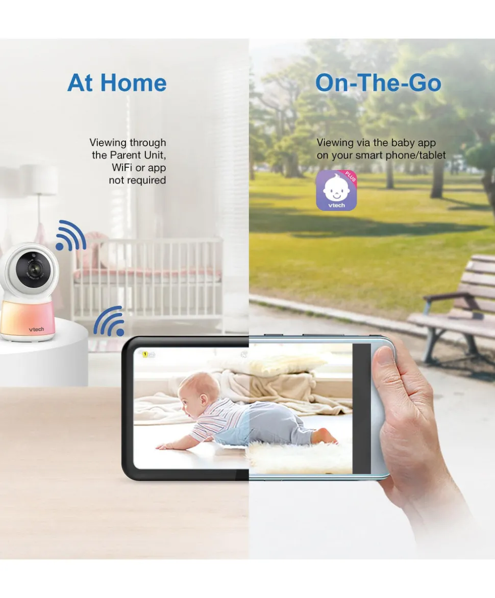 VTech RM5755HD 5 Smart Baby Monitor & Camera Floorstand - White