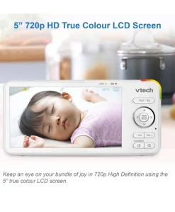 VTech RM5766HD Smart Video Baby Monitor & Camera Floorstand - White