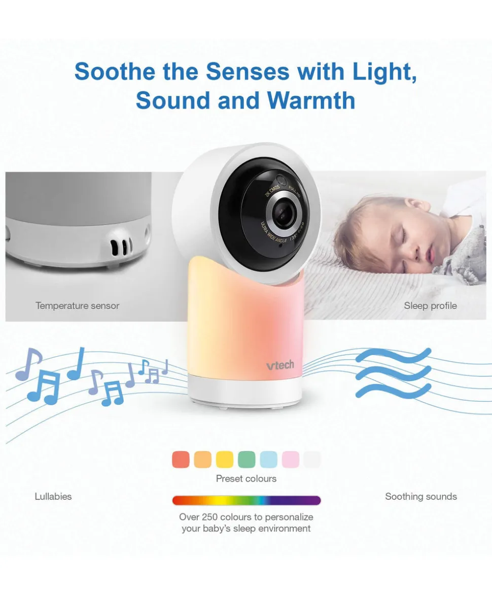 VTech RM5766HD Smart Video Baby Monitor & Camera Floorstand - White