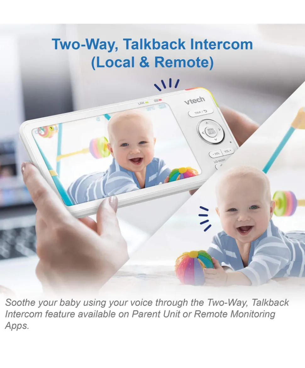 VTech RM5766HD Smart Video Baby Monitor & Camera Floorstand - White