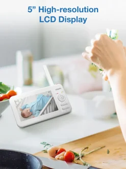 VTech VM5467 5inch Pan & Tilt Video Monitor with Night Light