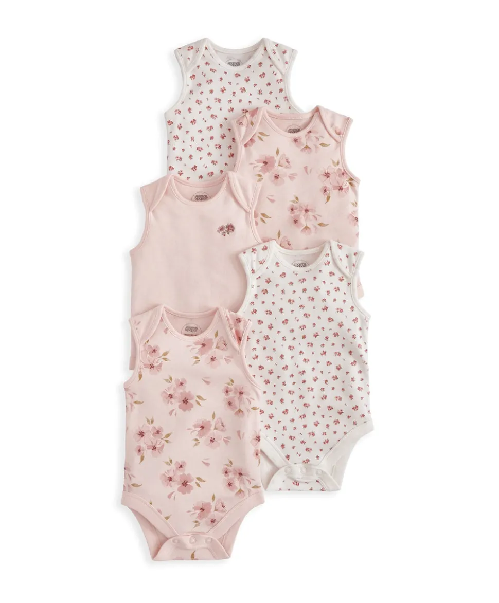 Watercolour Short-Sleeved Bodysuits (Pack of 5)