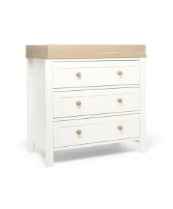 Wedmore 3 Piece Cotbed Range with Dresser Changer & Wardrobe - White/Oak