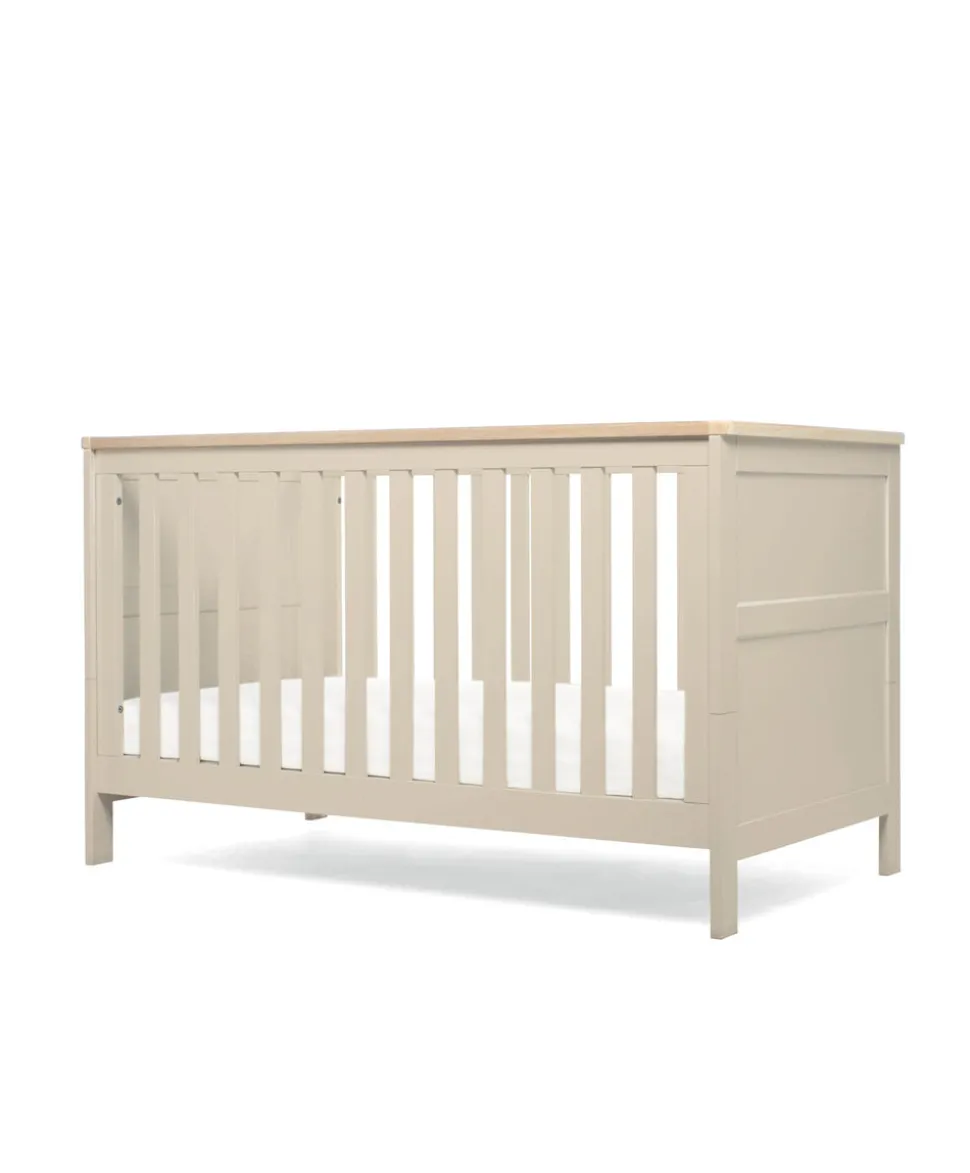 Wedmore 3 Piece Cotbed Range with Dresser Changer & Wardrobe - Cashmere/Oak