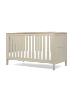 Wedmore 3 Piece Cotbed Range With Premium Dual Core Mattress - Cashmere/Oak