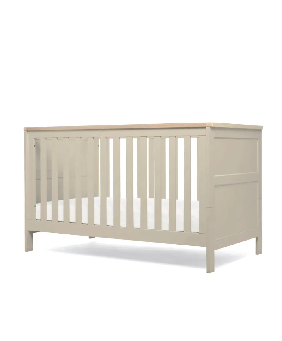 Wedmore 3 Piece Cotbed Range With Premium Dual Core Mattress - Cashmere/Oak