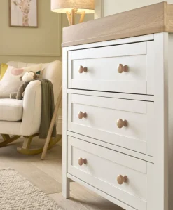 Wedmore 2 Piece Cotbed Set with Dresser Changer - White/Oak