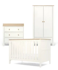Wedmore 3 Piece Small Cotbed Range with Dresser Changer & Wardrobe - White/Oak