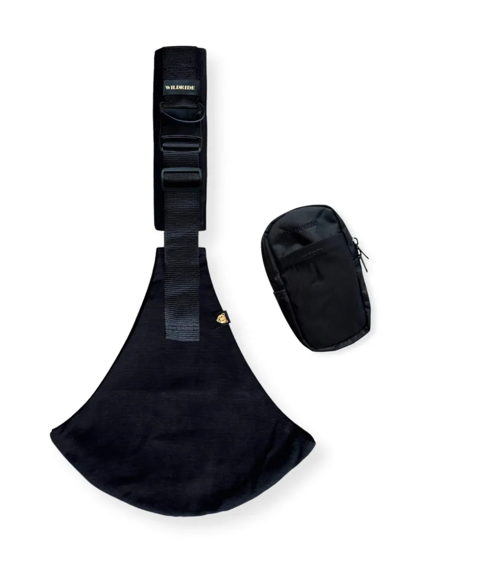 Wildride Toddler Carrier with Free Bag - Black