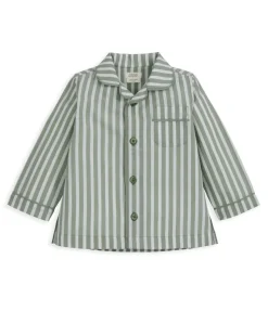 Woven Green Stripe Pyjamas