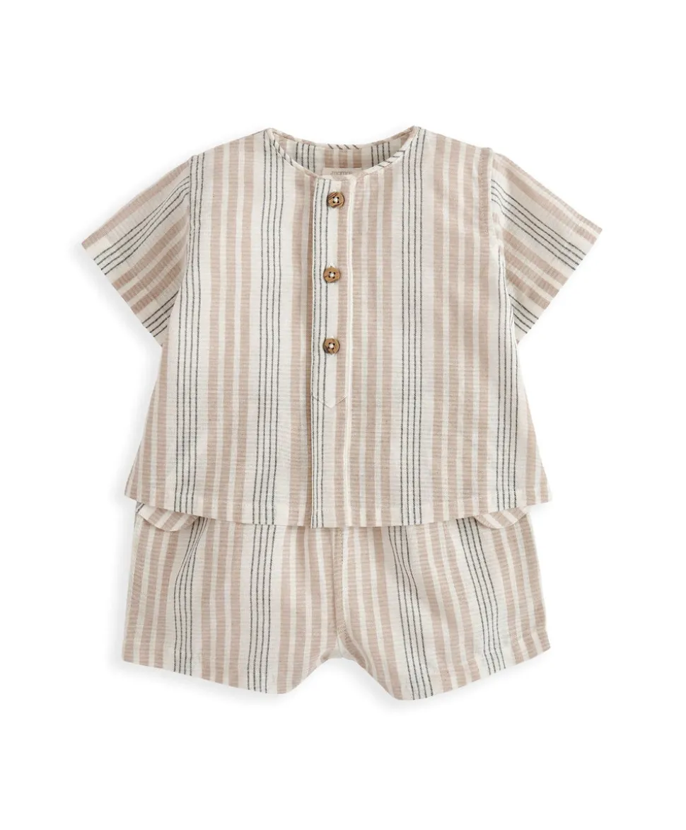 Woven Top & Shorts Outfit Set